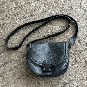 Loeffler Randall Rider Cross Body Black Leather Satchel